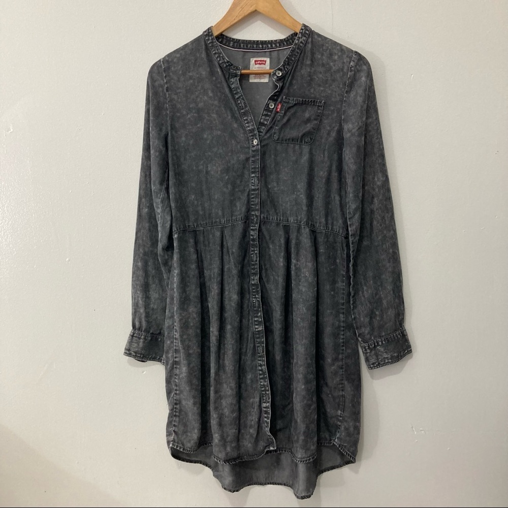Levi’s Black Acid Wash Denim Dress Girls Size L